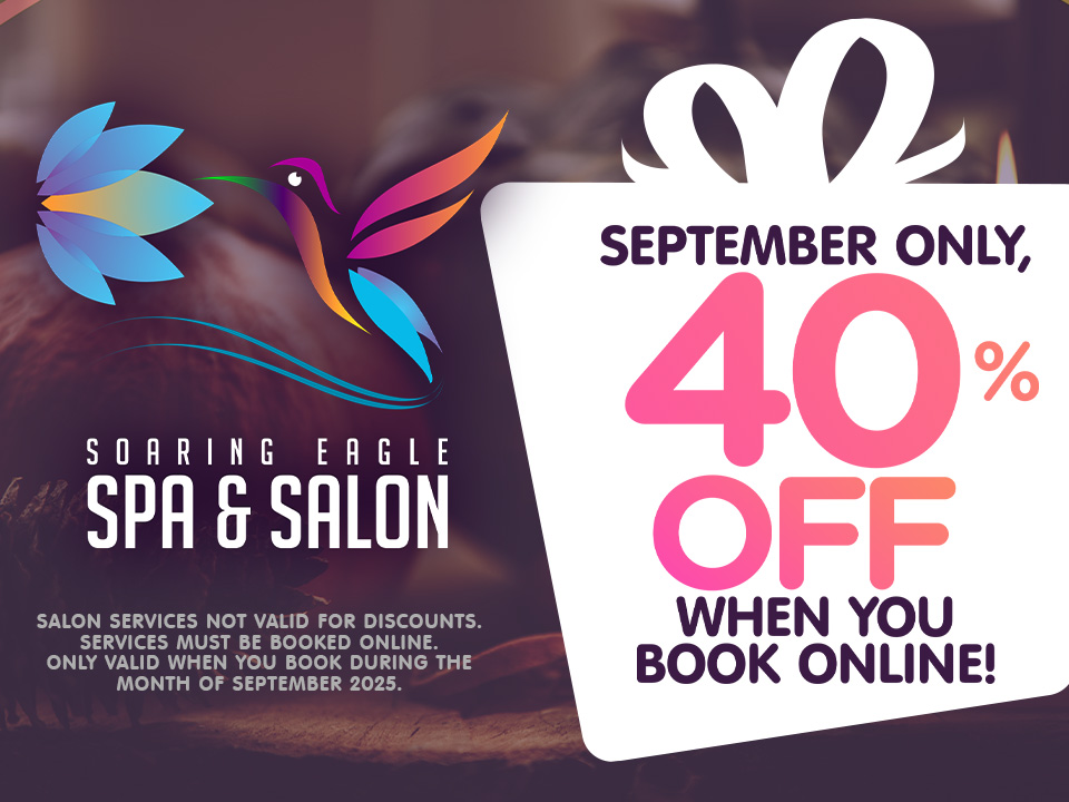 40% Off When you Book Online!