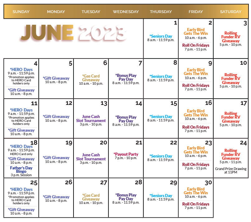 June 2023 Calendar